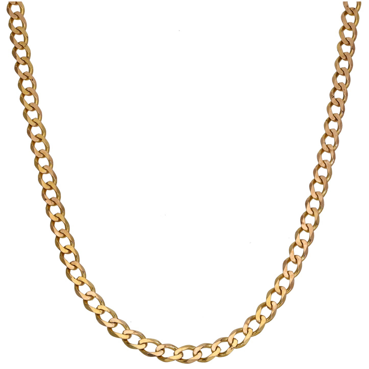 9ct Gold Curb Chain 21"