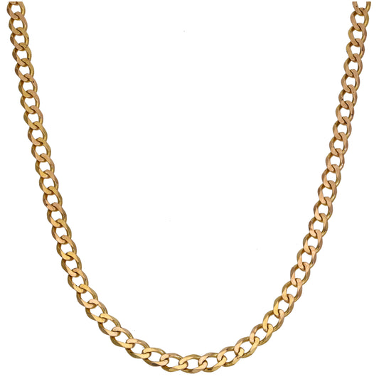 9ct Gold Curb Chain 21"