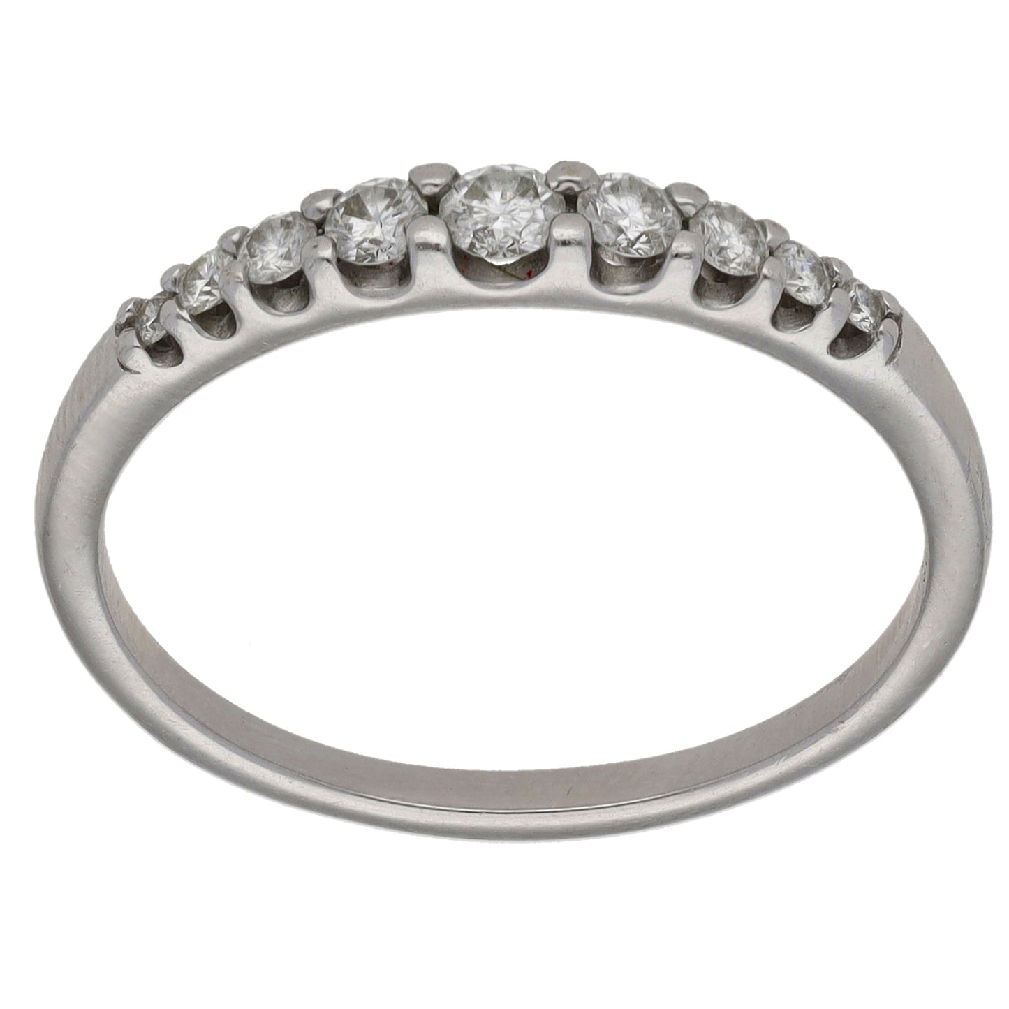 9ct White Gold 0.33ct Diamond Half Eternity Ring Size S