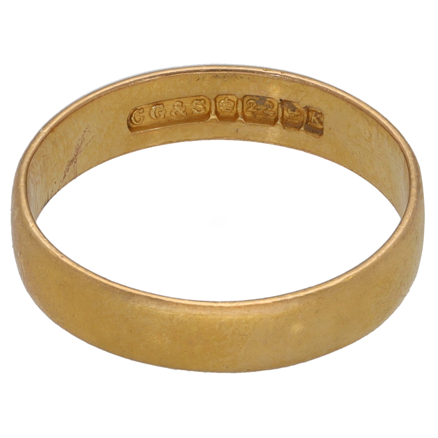 22ct Gold Plain Wedding Ring Size L
