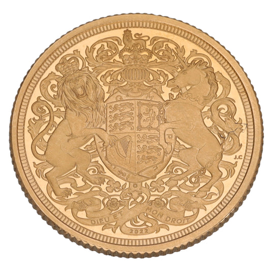 22ct Gold King Charles Full Sovereign Coin 2022