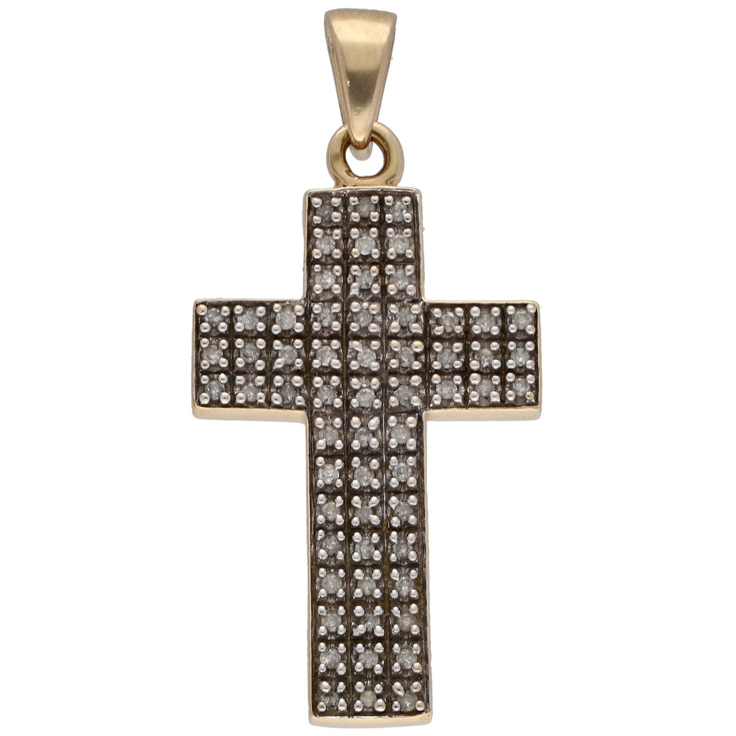 9ct Gold 0.60ct Diamond Cross Pendant