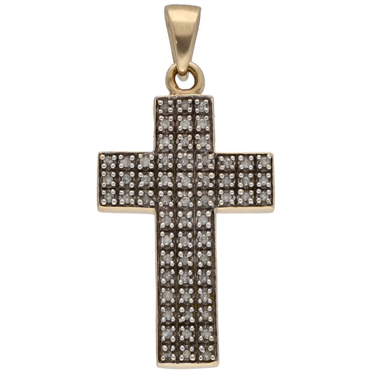 9ct Gold 0.60ct Diamond Cross Pendant