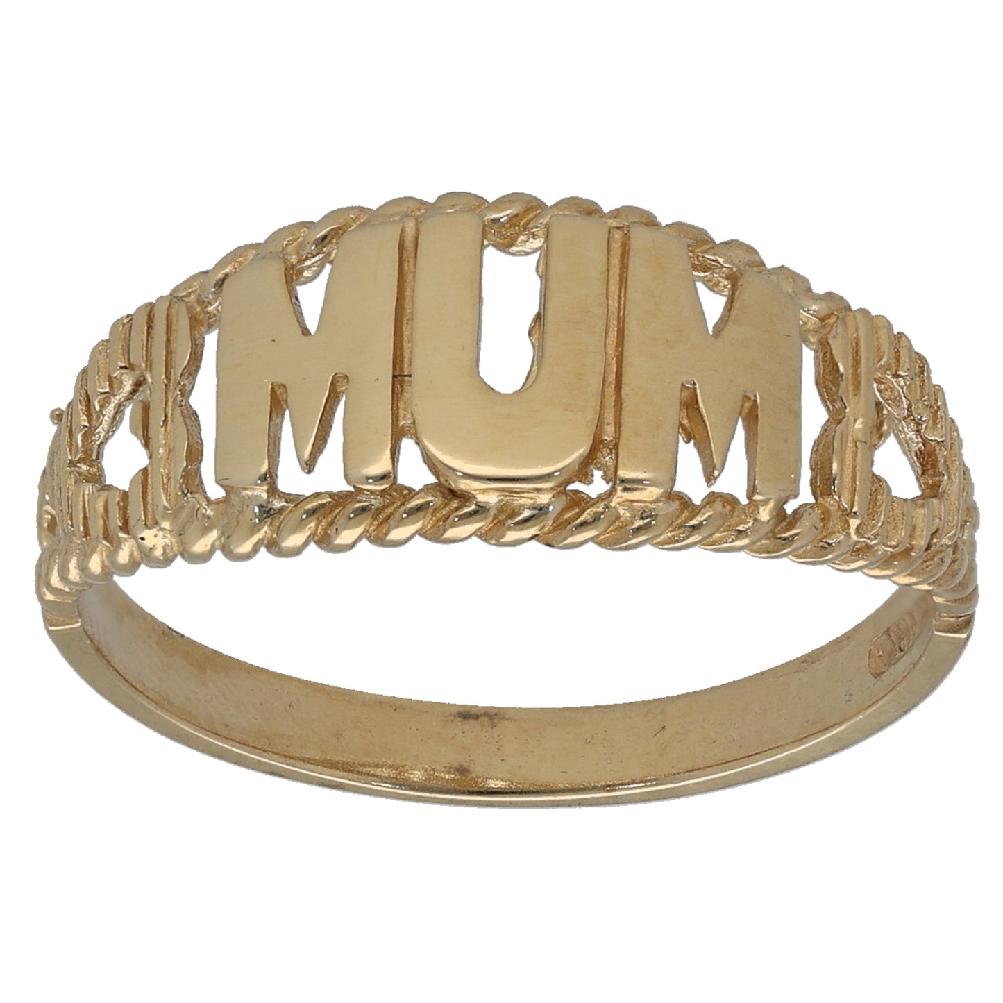 9ct Gold Mum/Mother Ring Size P