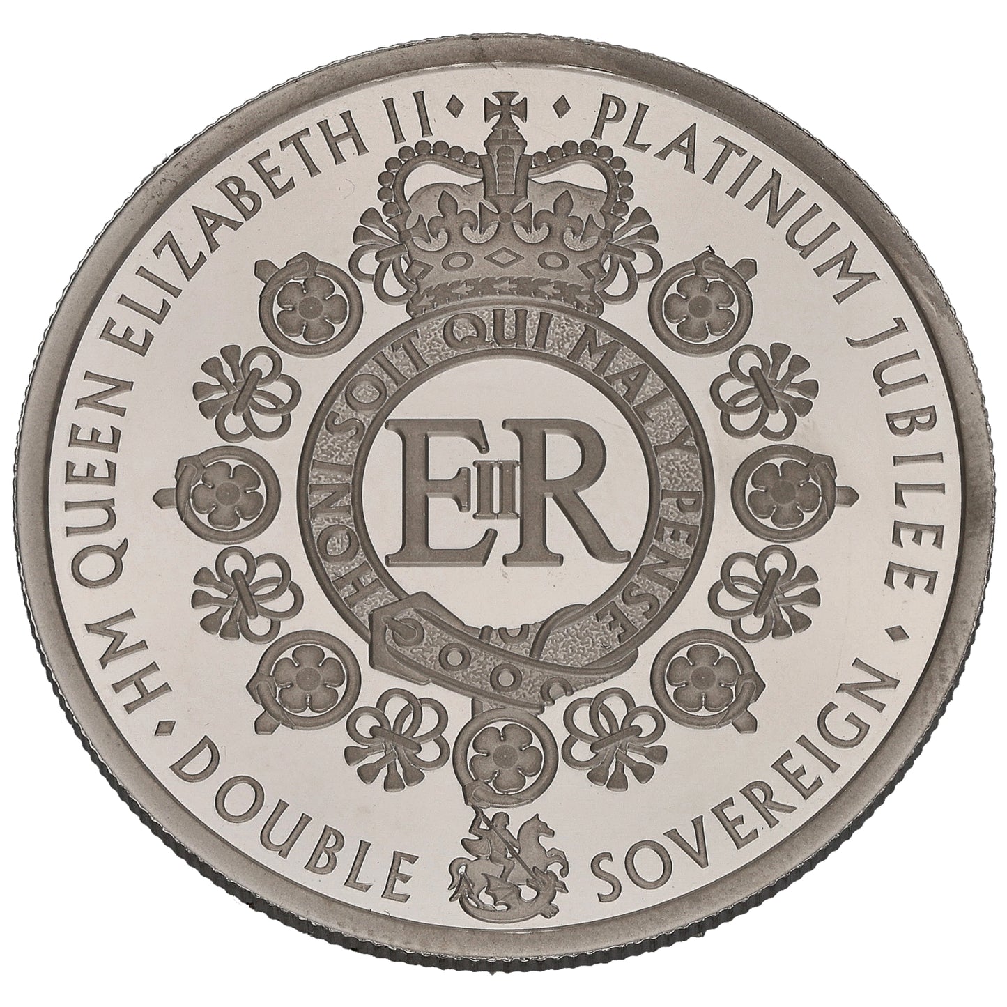 Platinum Queen Elizabeth II Platinum Jubilee Double Sovereign Coin 2022
