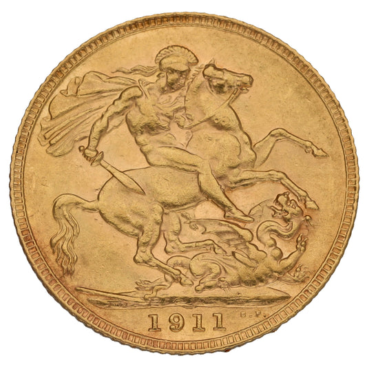 22ct Gold King George V Full Sovereign Coin 1911