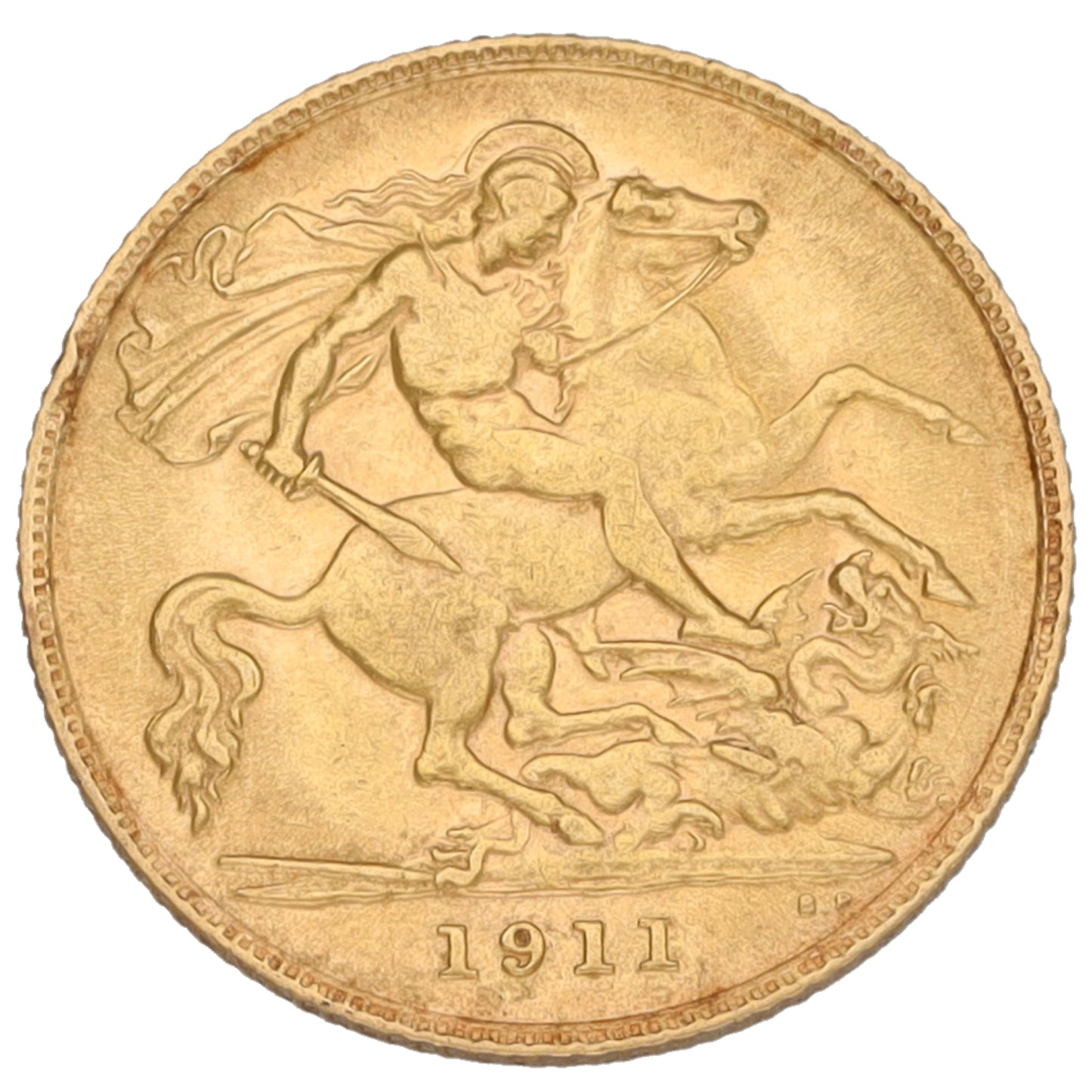 22ct Gold King George V Half Sovereign Coin 1911