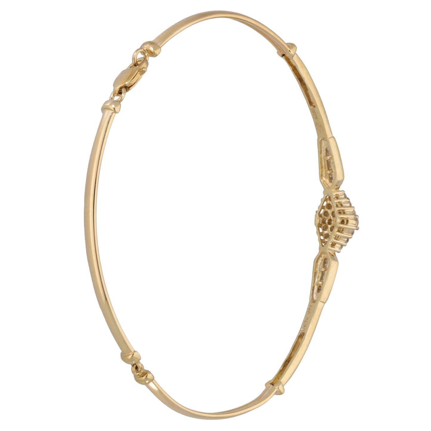 New 9ct Gold 0.48ct Diamond Clasp Bangle