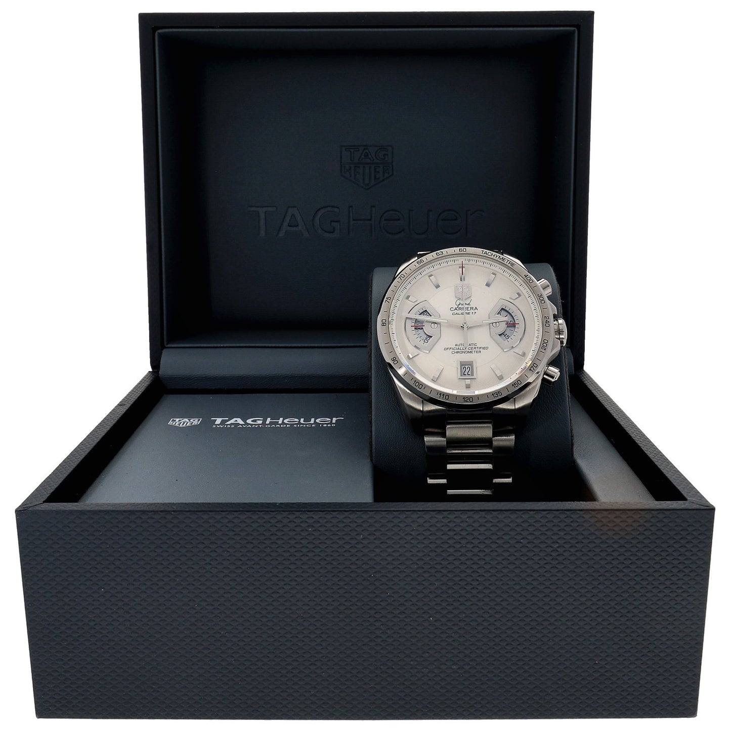 Tag Heuer Grand Carrera CAV511B 43mm Stainless Steel Watch