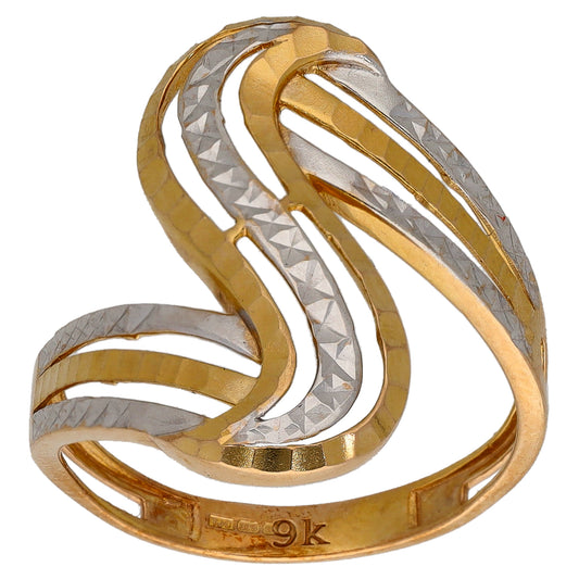 9ct Bi-Colour Gold Alternative Ring Size O