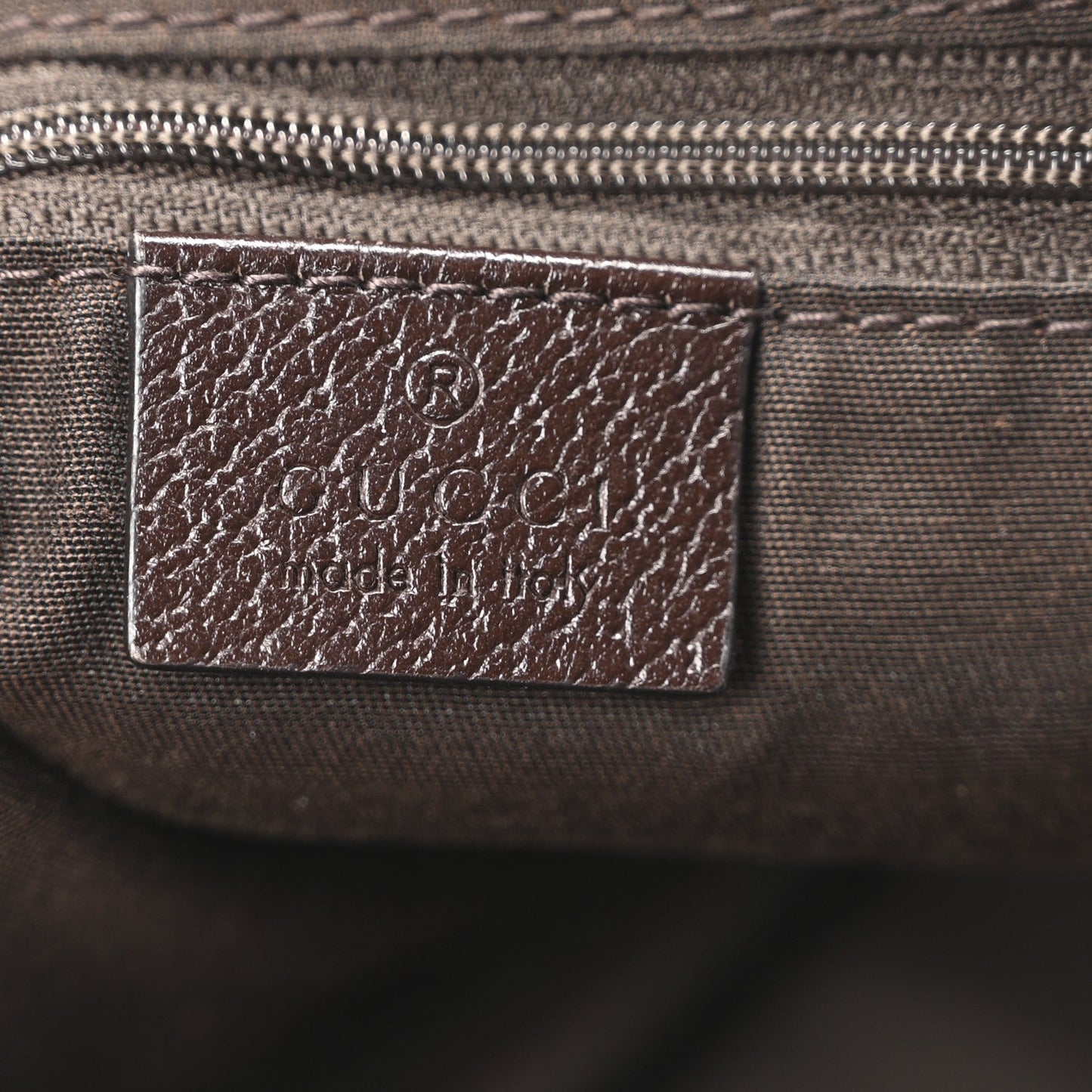 Gucci GG Monogram Medium Abbey Tote Dark Brown Canvas Bag - Dark Brown