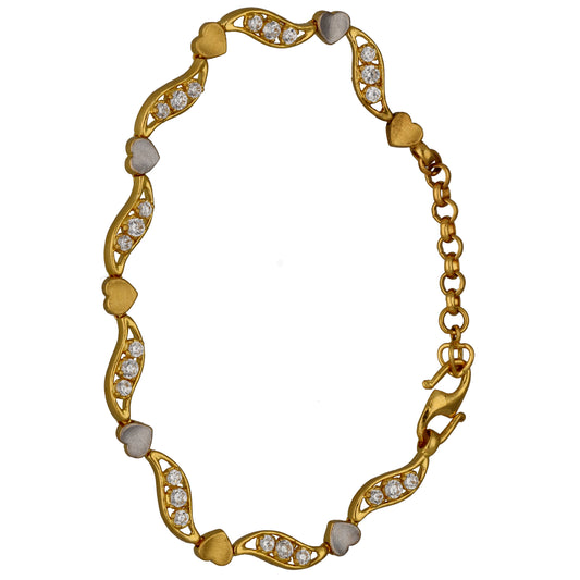 22ct Gold Cubic Zirconia Alternative Bracelet