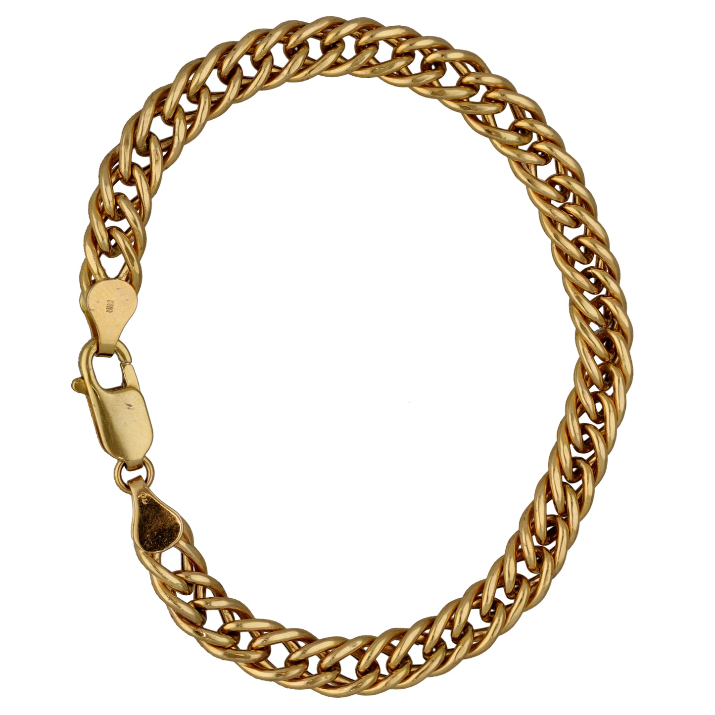 9ct Gold Double Curb Bracelet