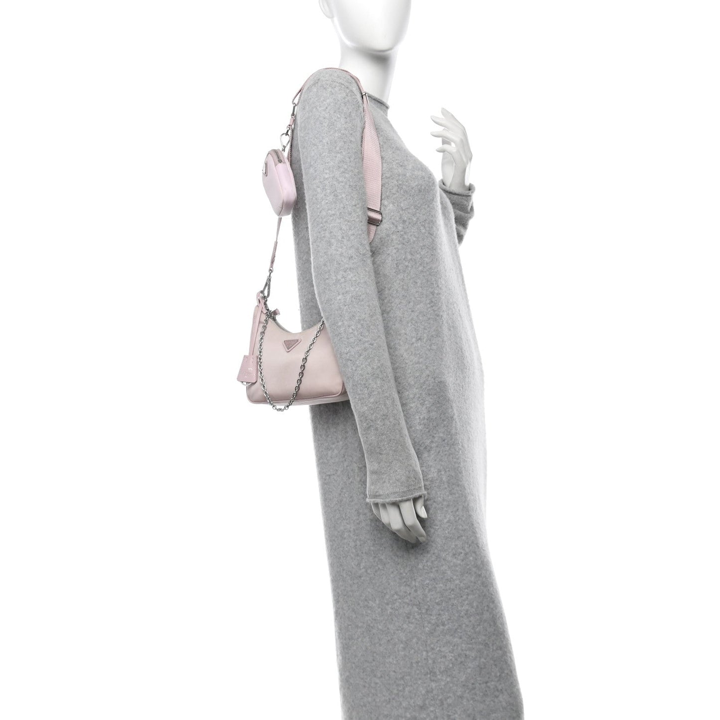 Prada Re-Edition 2005 Shoulder Re-Nylon Bag - Alabastro