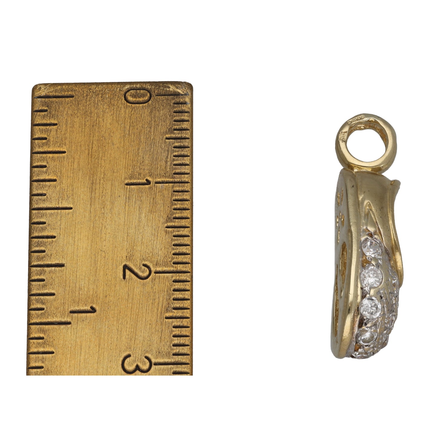 9ct Gold Cubic Zirconia Baby Shoe Pendant