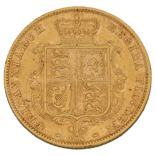 22ct Gold Queen Victoria Half Sovereign Coin 1880