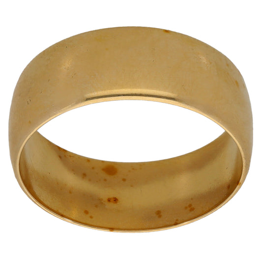 9ct Gold Plain Wedding Ring Size S