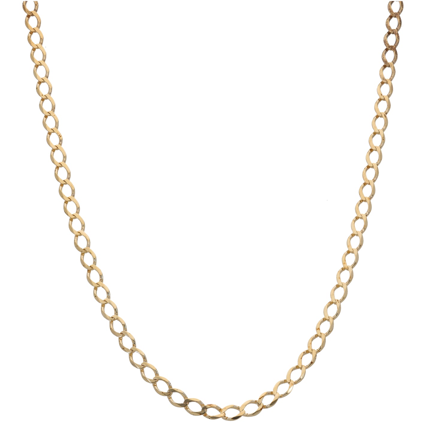 9ct Gold Curb Chain 18"