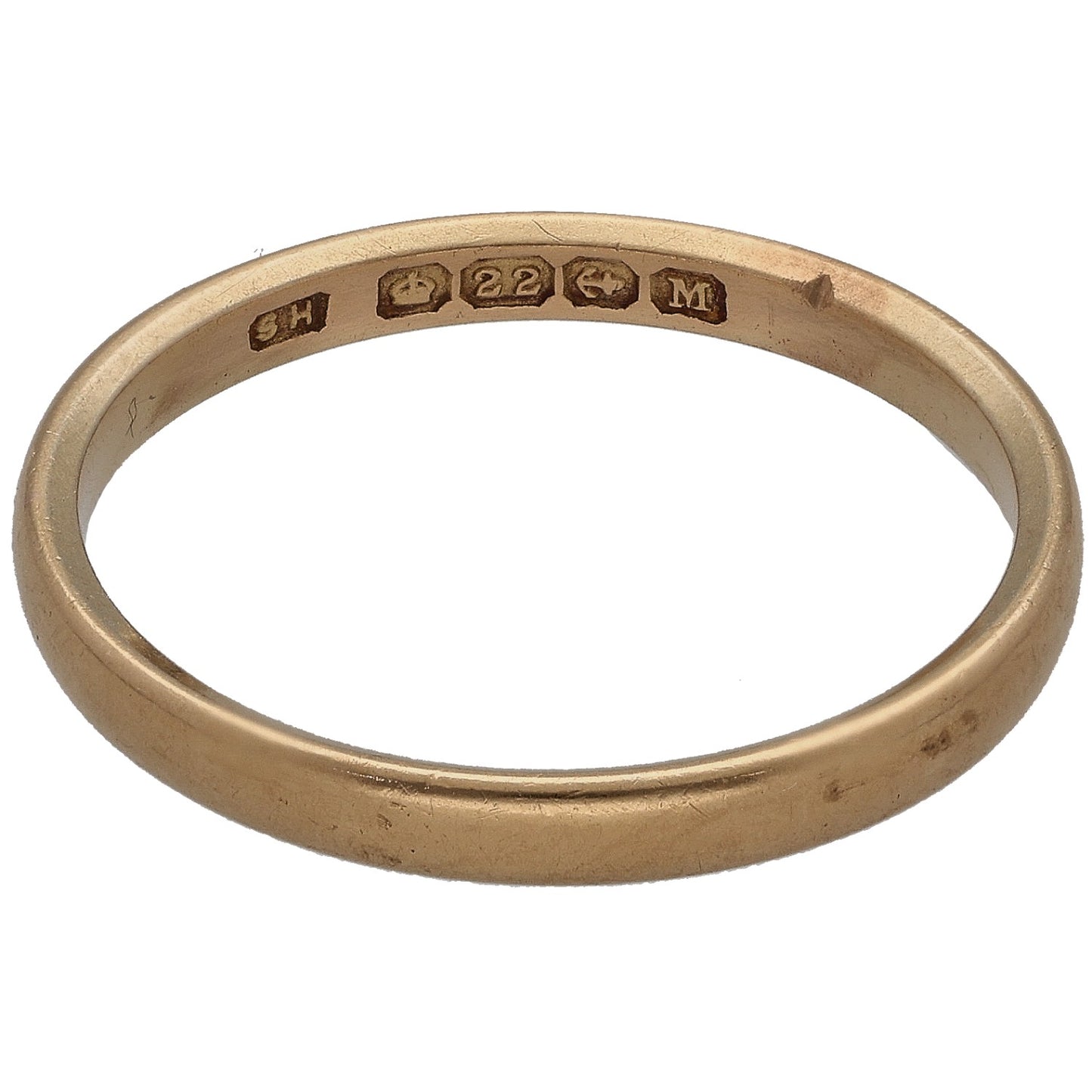 22ct Gold Plain Wedding Ring Size R