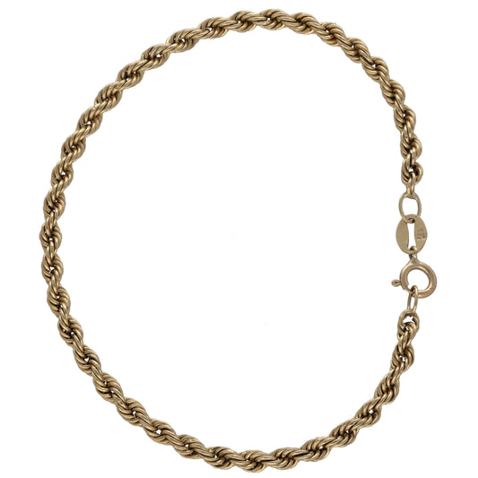 9ct Gold Rope Bracelet