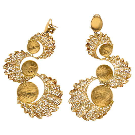 18ct Gold Drop Earrings