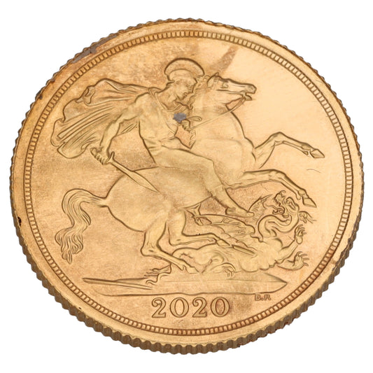 22ct Gold Queen Elizabeth II Full Sovereign Coin 2020