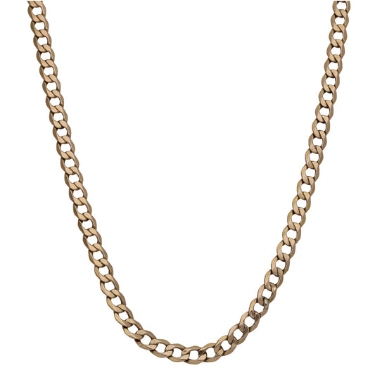 9ct Gold Curb Chain 18"