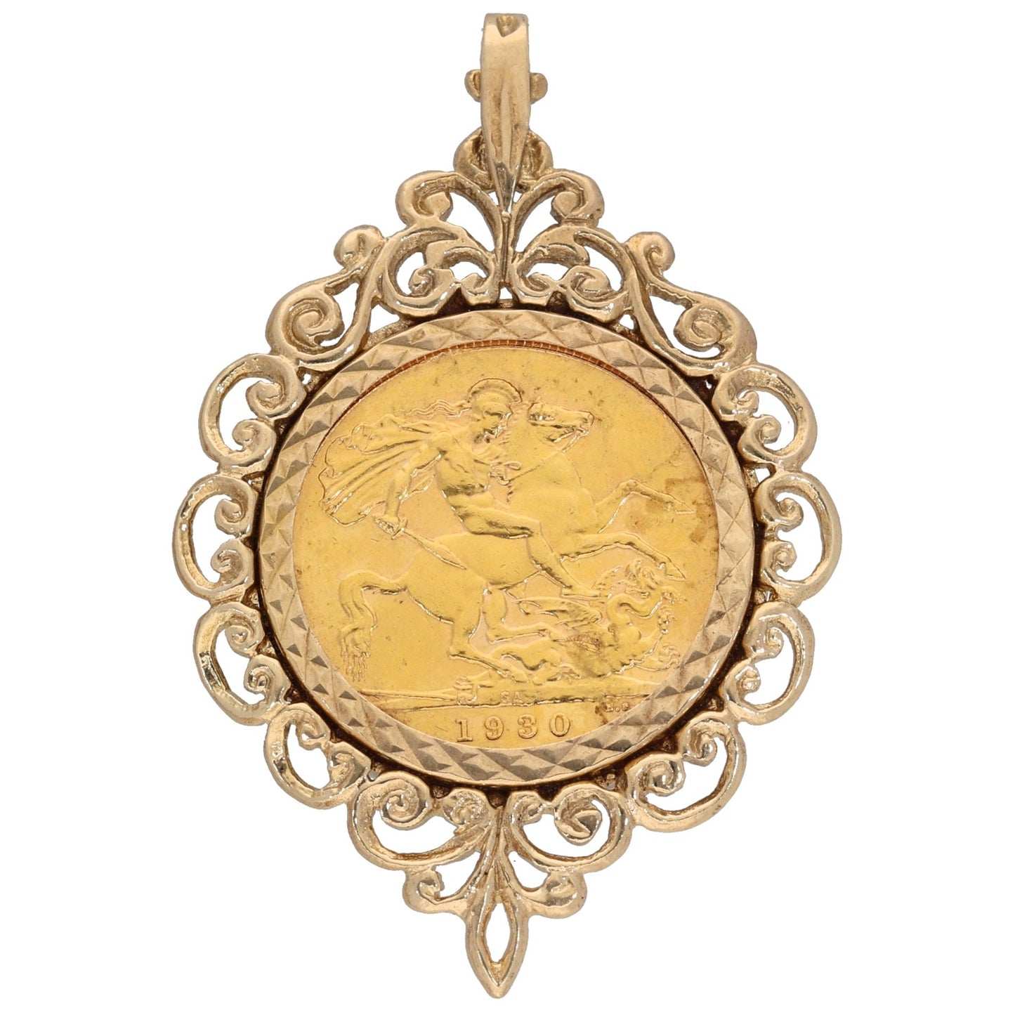 9ct Gold Full Sovereign Pendant