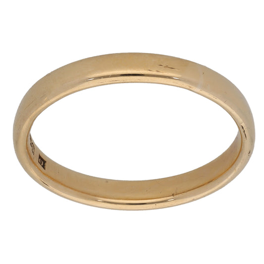 9ct Gold Plain Wedding Ring Size O