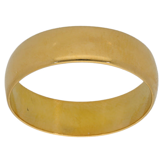 18ct Gold Plain Wedding Ring Size S