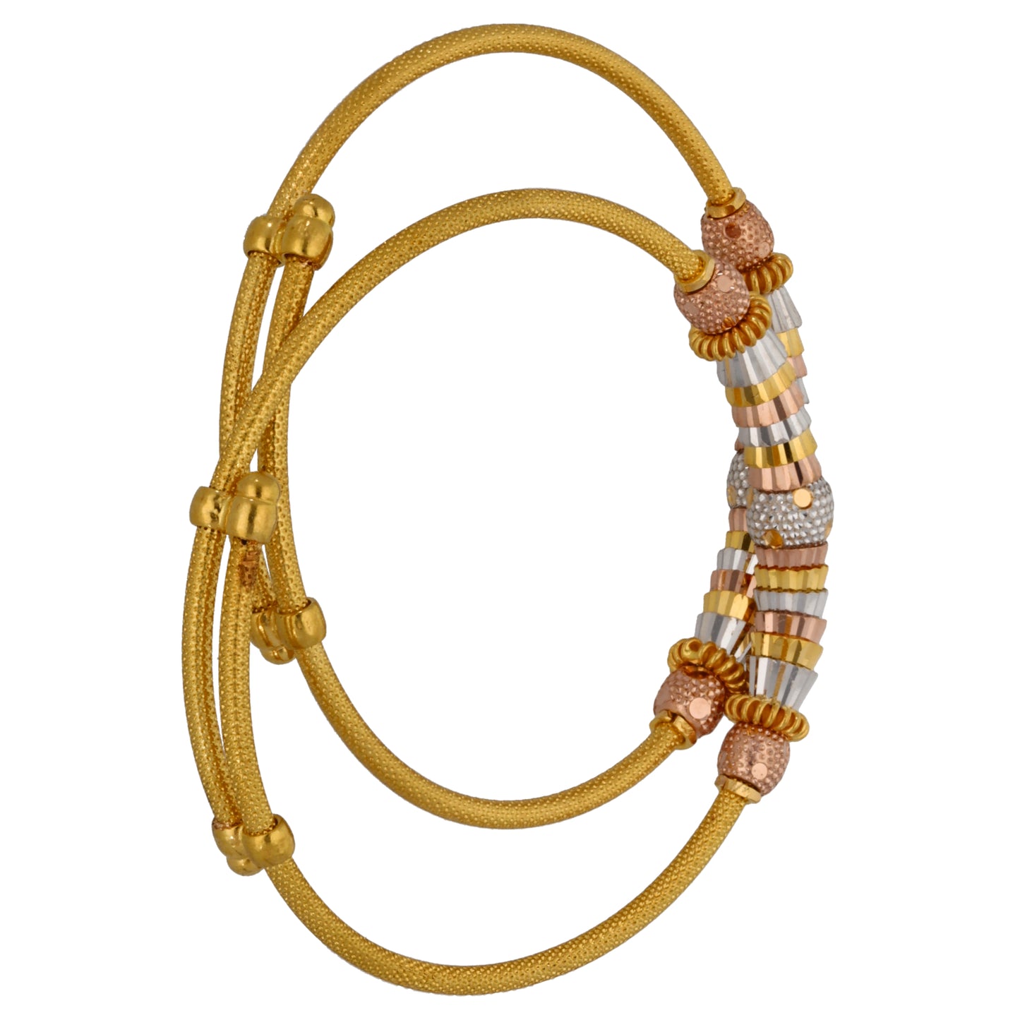 22ct Tricolour Gold Set of Bangles