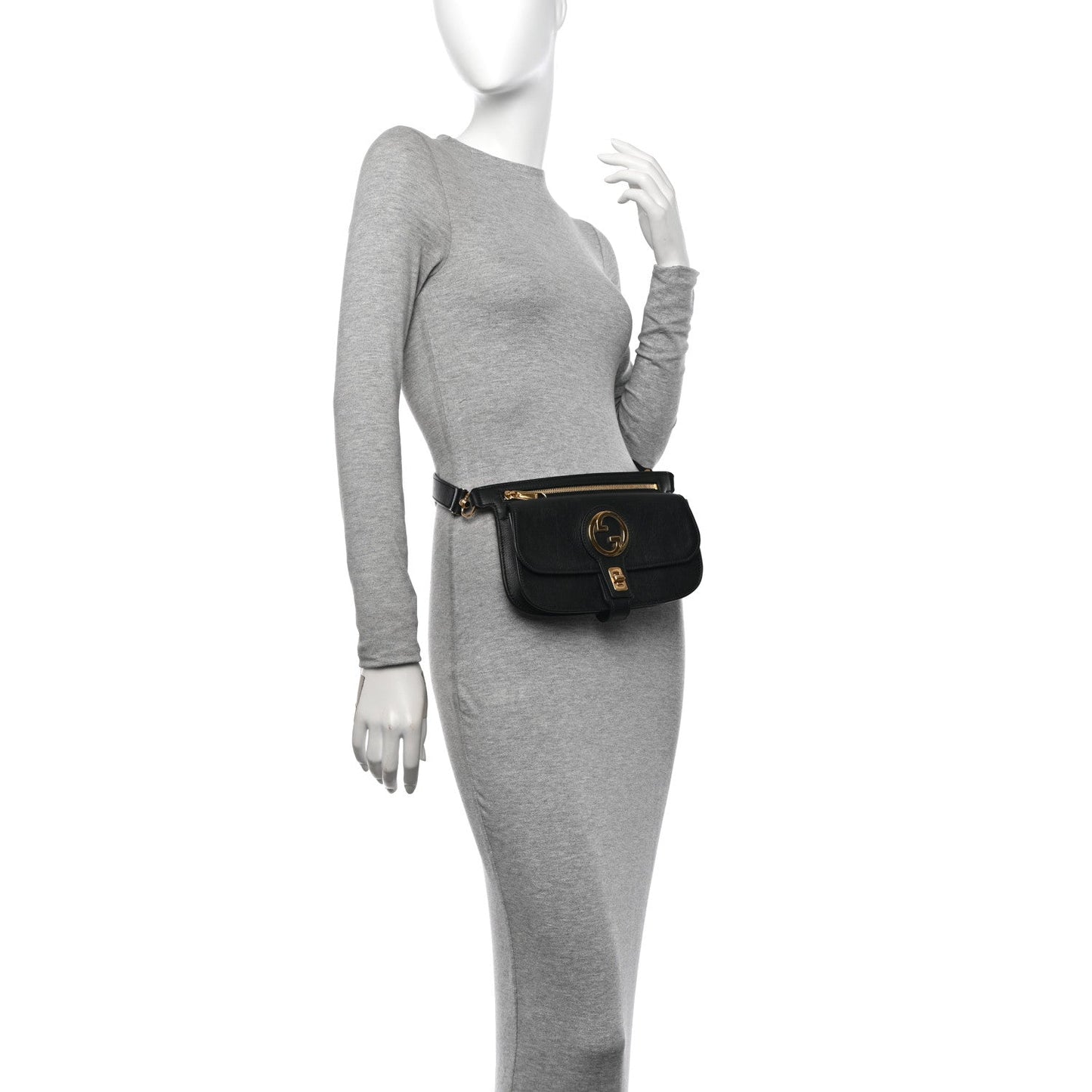 Gucci Blondie Belt Calfskin Leather Bag - Black