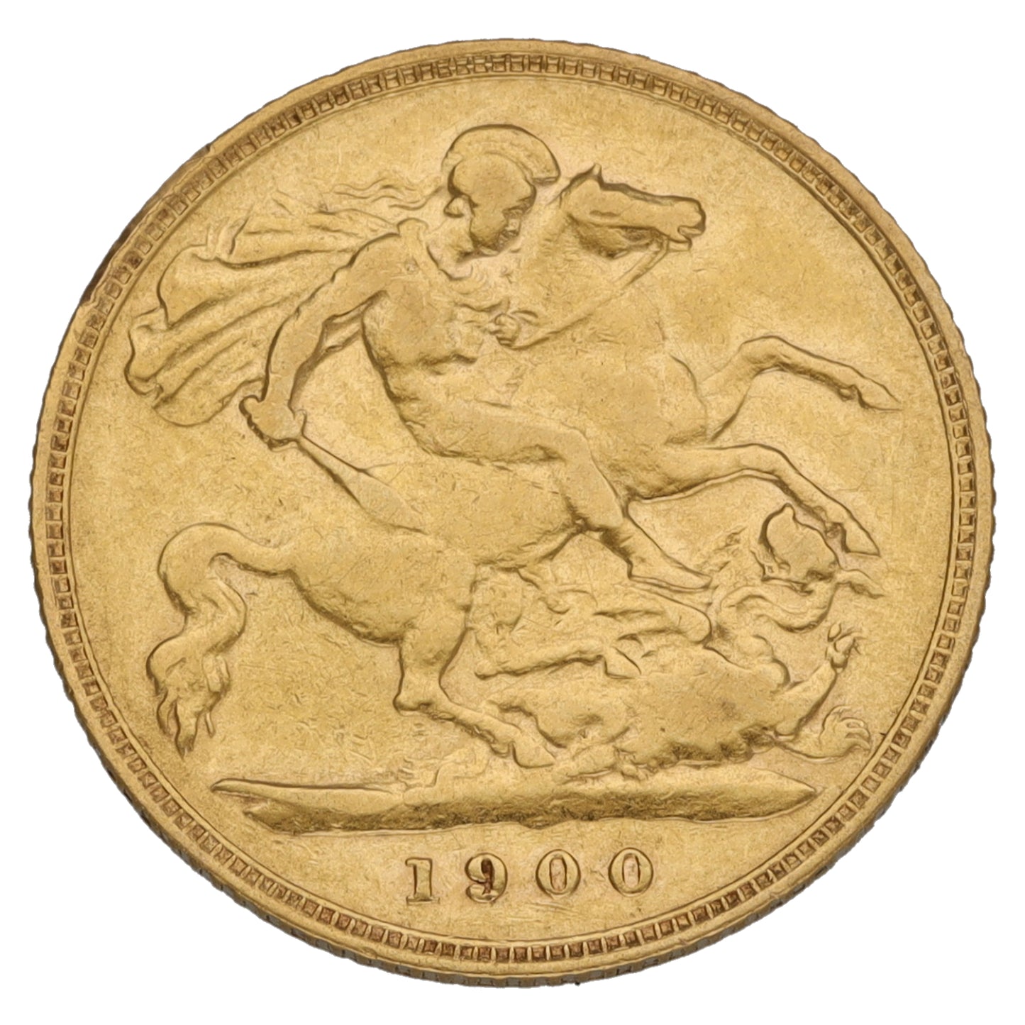 22ct Gold Queen Victoria Half Sovereign Coin 1900