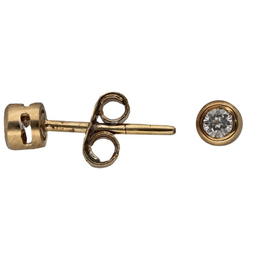 9ct Gold 0.20ct Diamond Solitaire Earrings