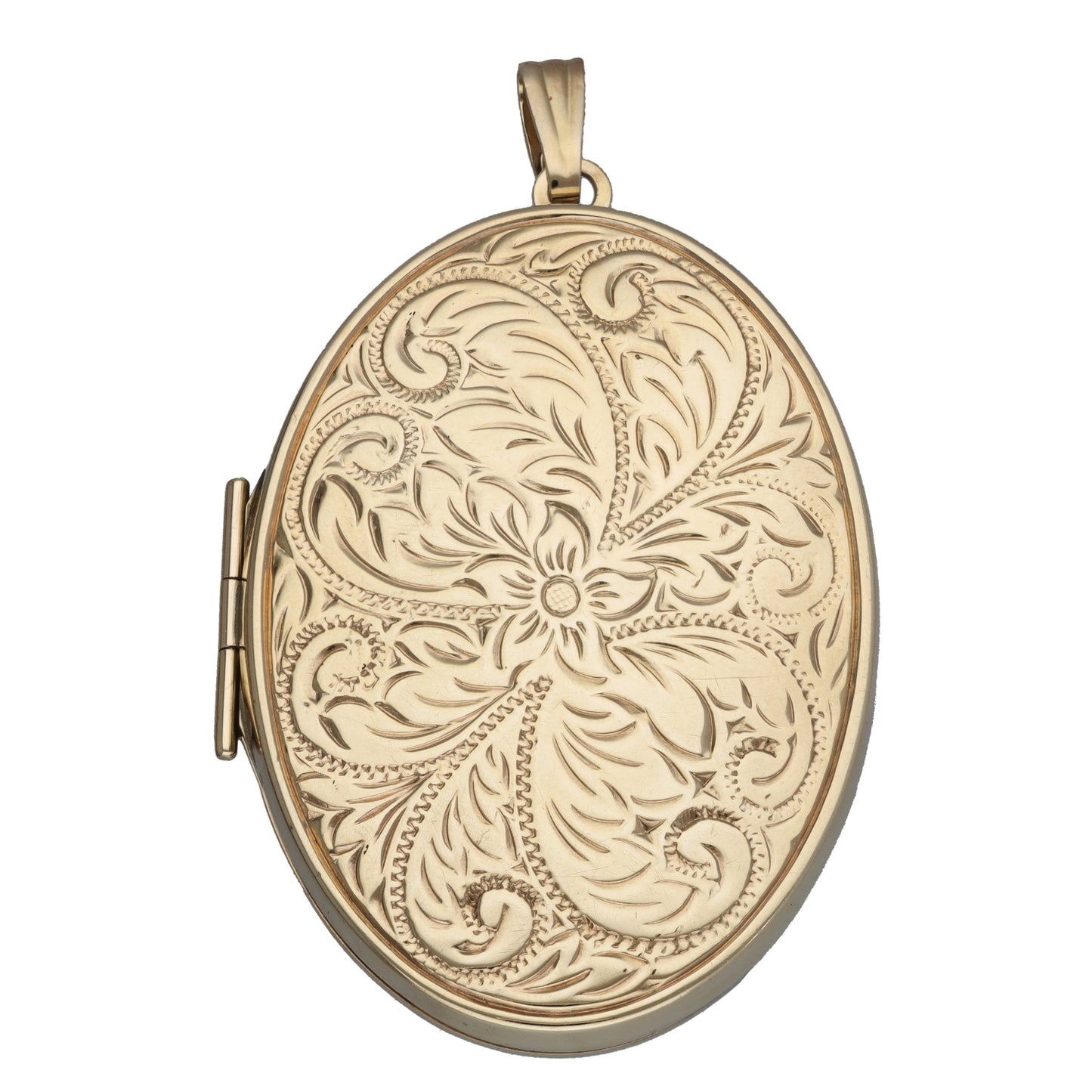 9ct Gold Patterned Locket Pendant