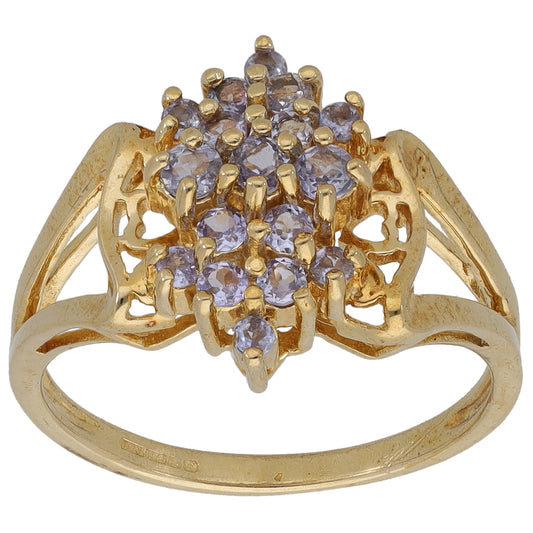 9ct Gold Tanzanite Dress/Cocktail Ring Size N