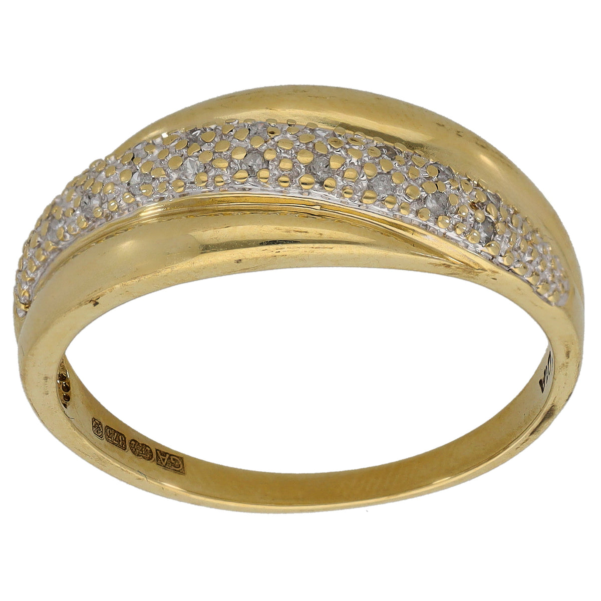9ct Gold 0.09ct Diamond Alternative Ring Size V