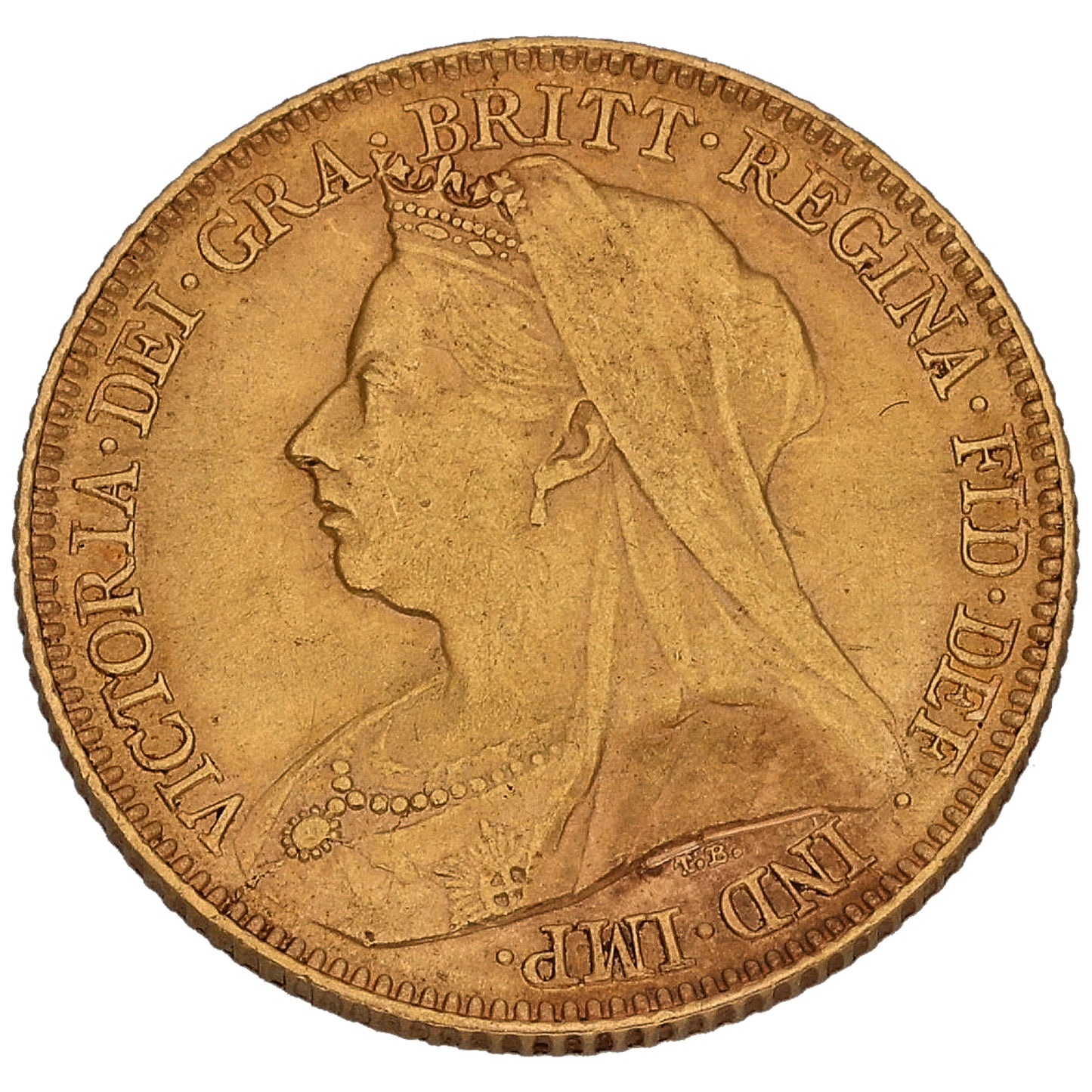 22ct Gold Queen Victoria Half Sovereign Coin 1895