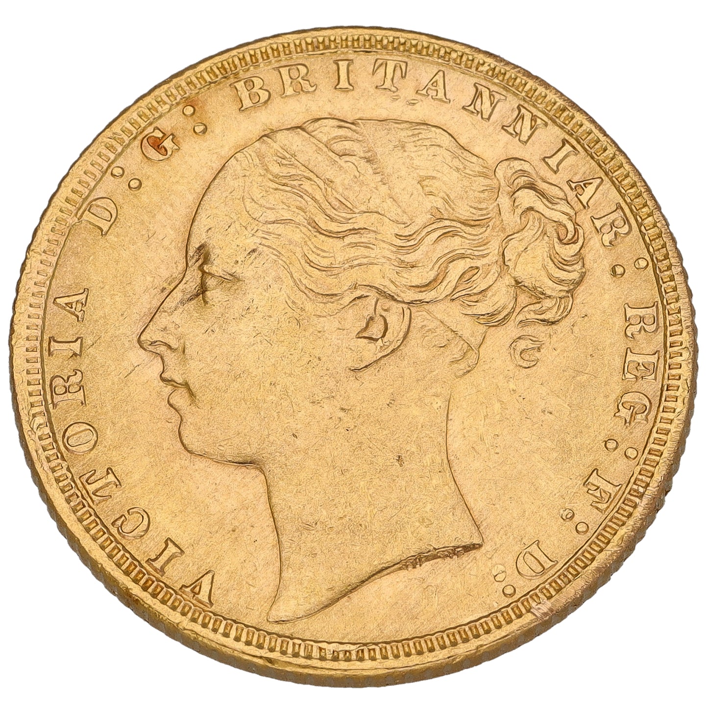 22ct Gold Queen Victoria Full Sovereign Coin 1871