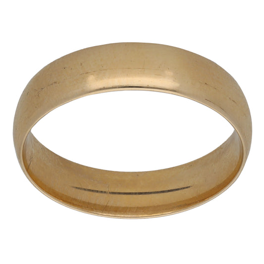 9ct Gold Plain Wedding Ring Size Q
