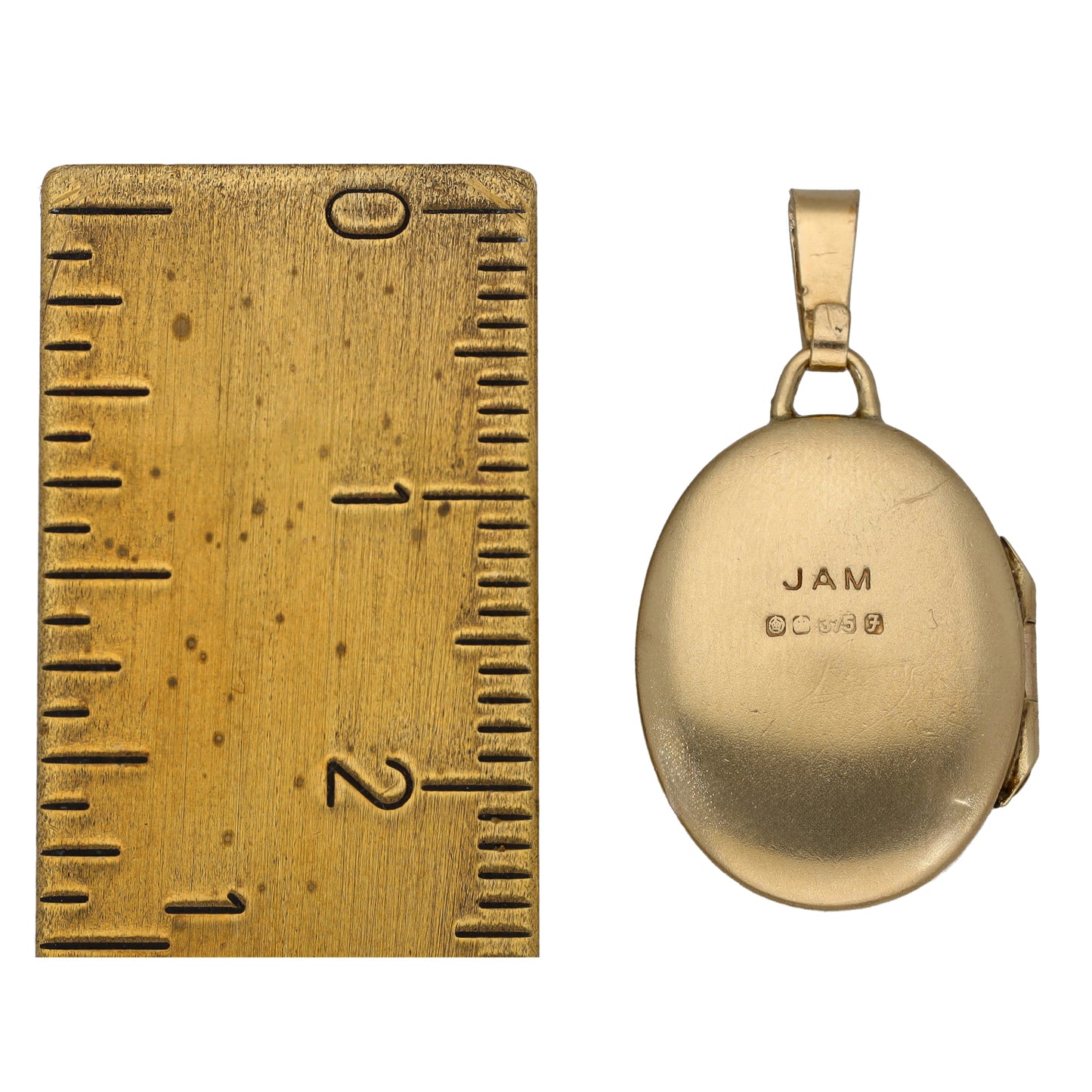 9ct Gold Patterned Locket Pendant