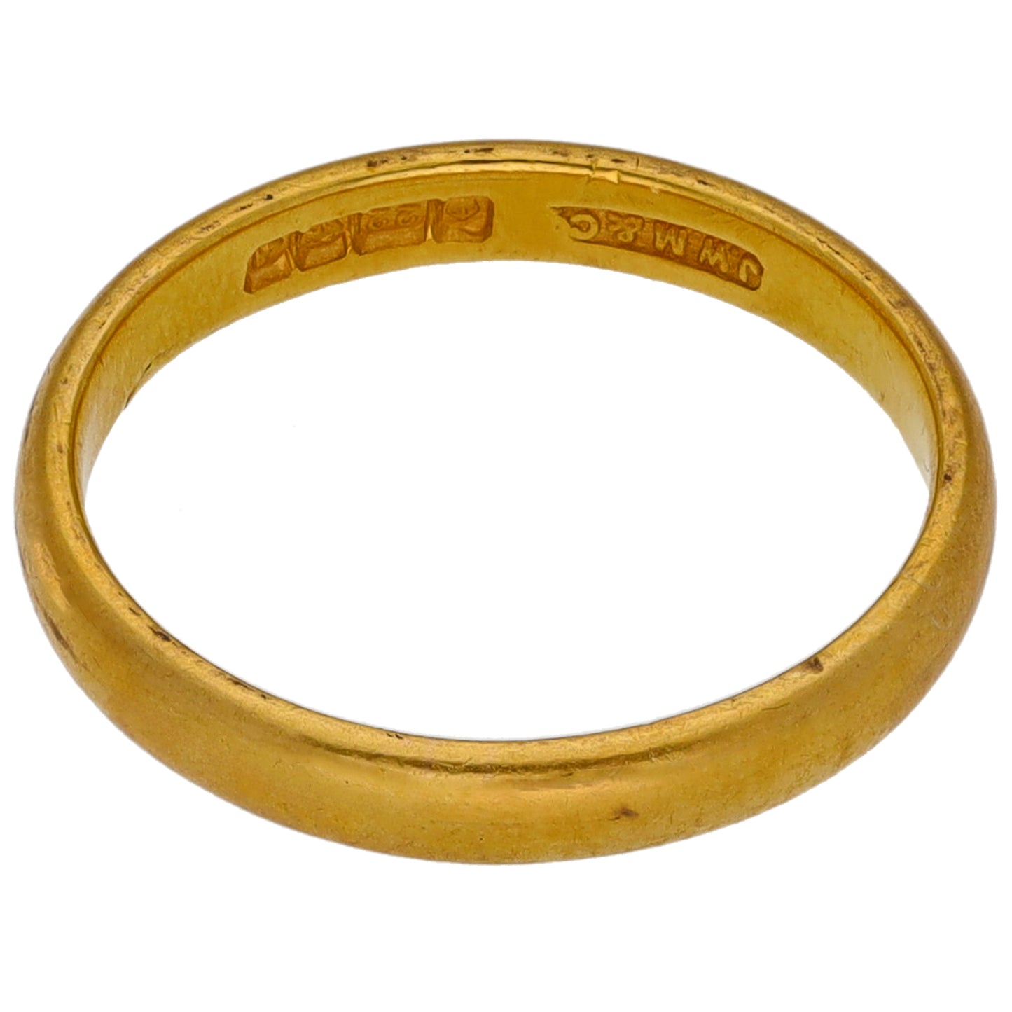 22ct Gold Plain Wedding Ring Size M