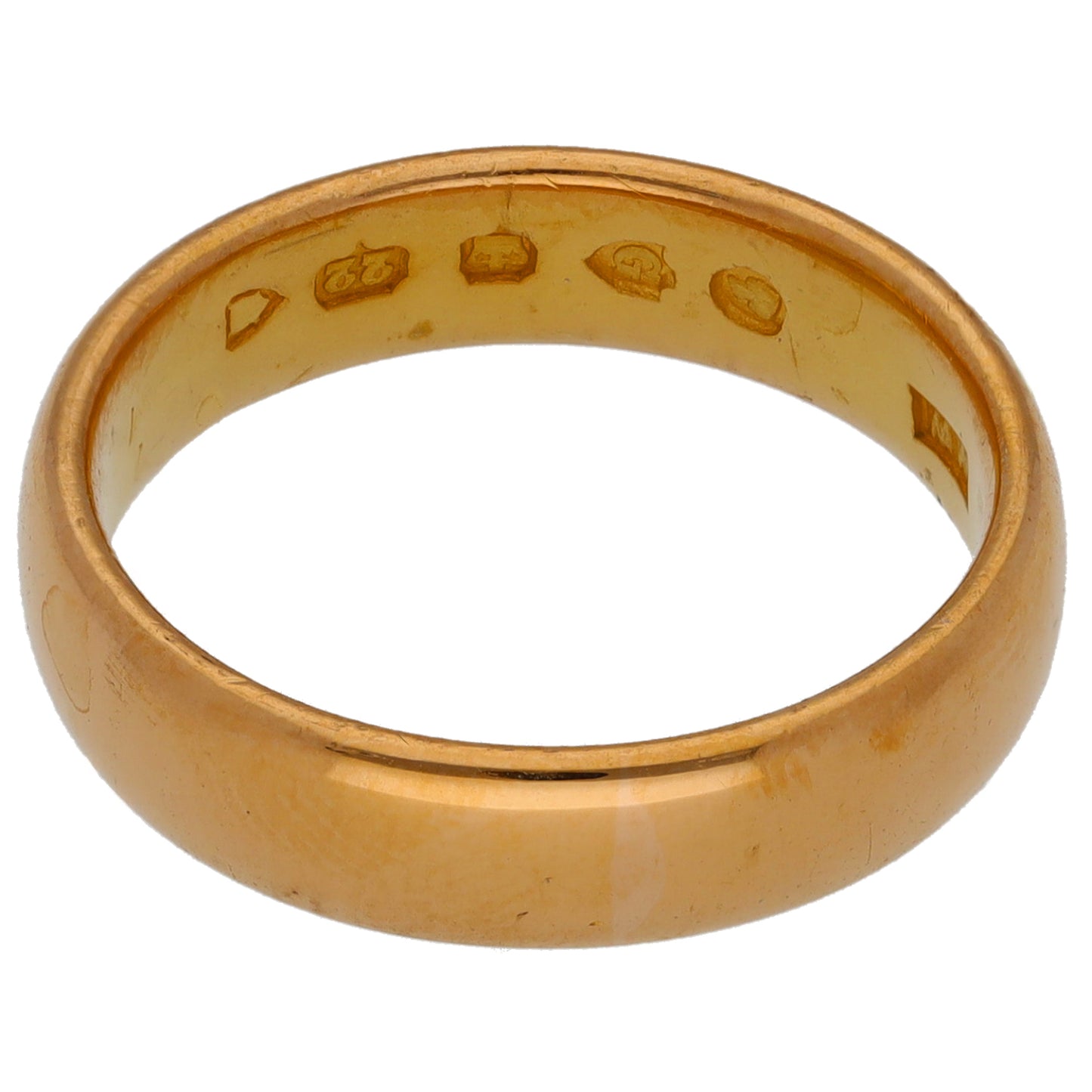 22ct Gold Plain Wedding Ring Size M