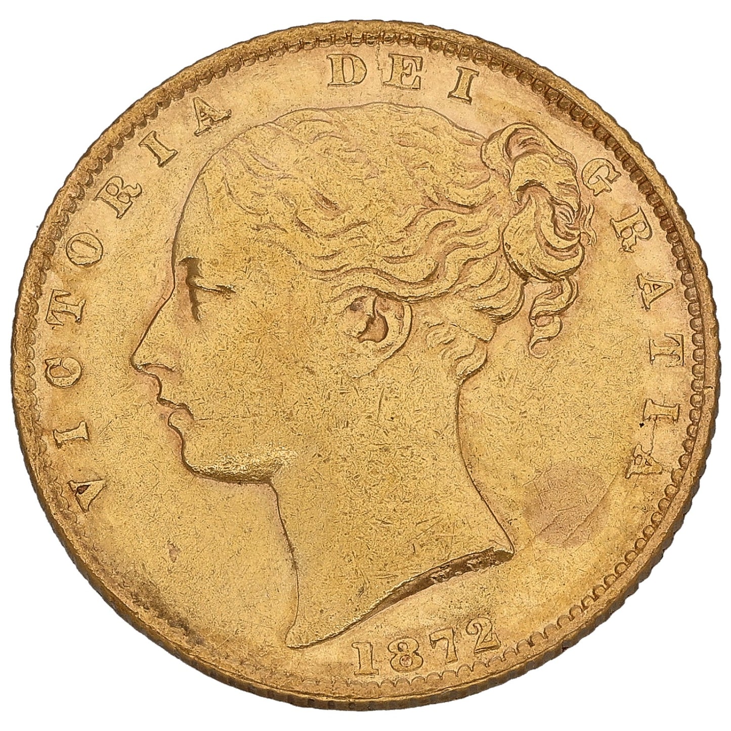 22ct Gold Queen Victoria Full Sovereign Coin 1872