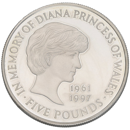 Sterling Silver In Memory Of Diana Princess Of Wales Five Pounds Coin 1999
