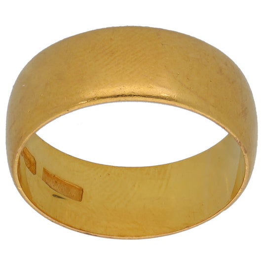 22ct Gold Plain Wedding Ring Size Q