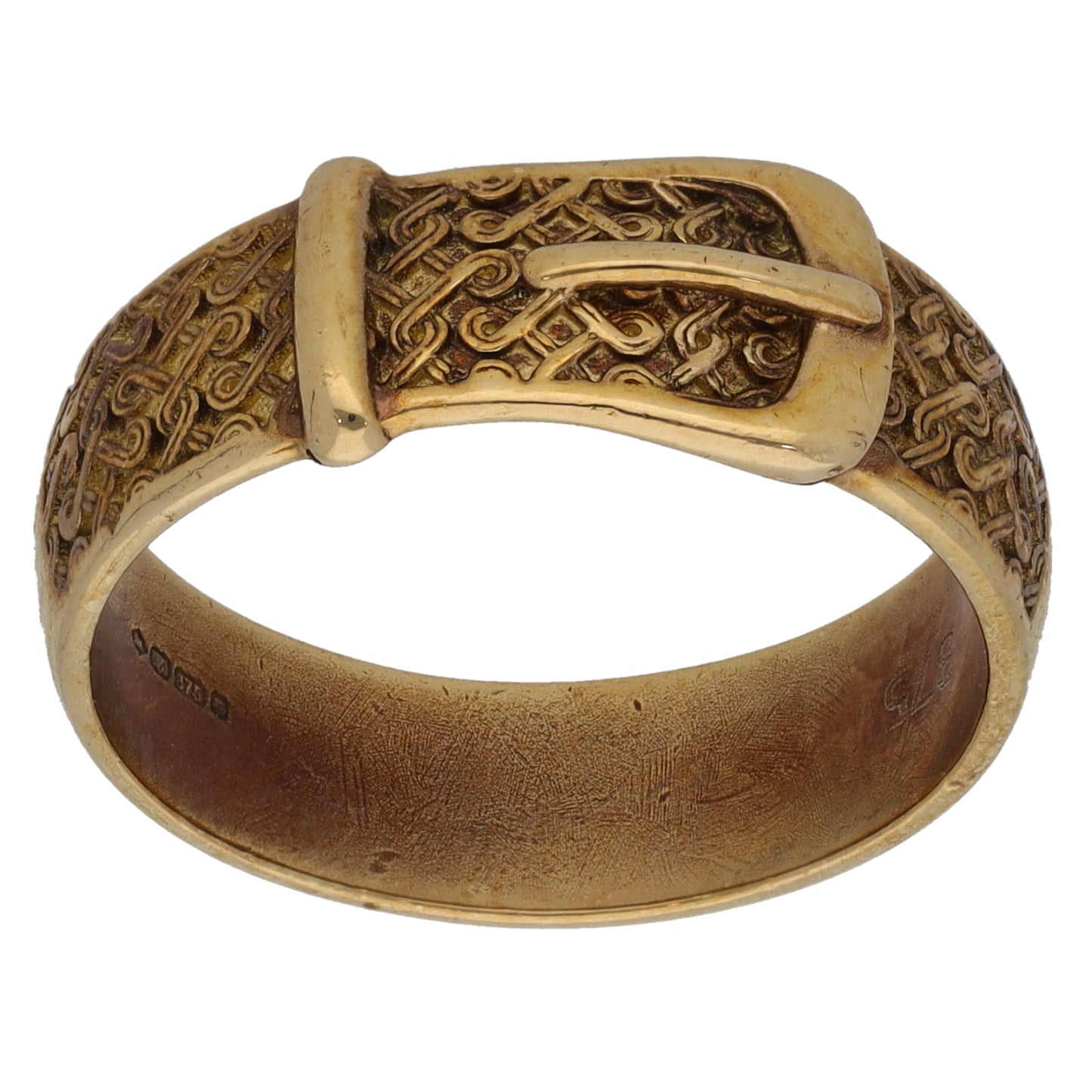 9ct Gold Buckle Ring Size R