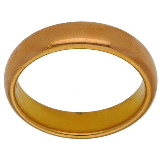 22ct Gold Plain Wedding Ring Size O