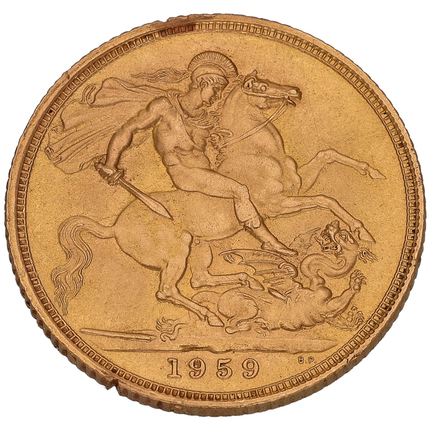 22ct Gold Queen Elizabeth II Full Sovereign Coin 1959