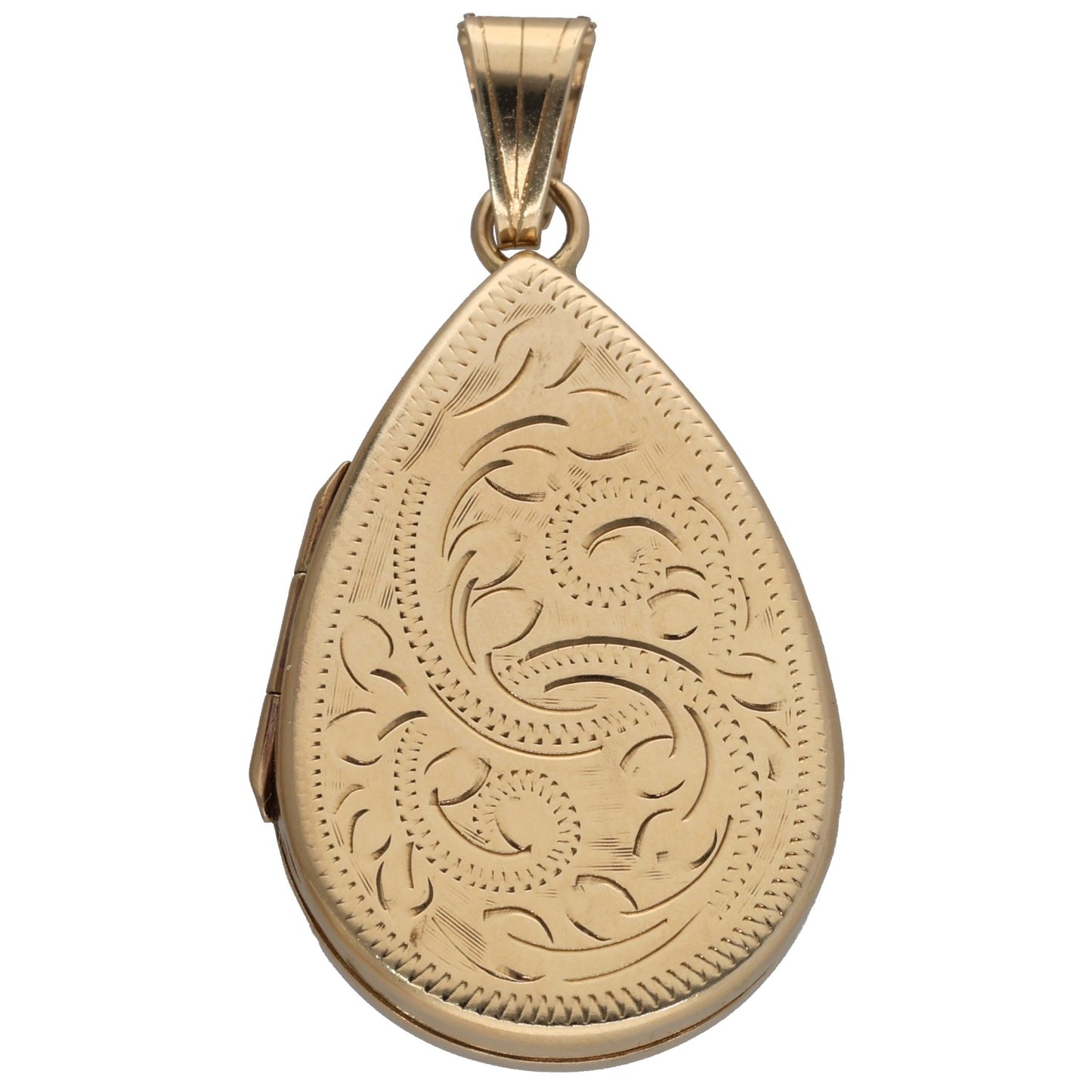 9ct Gold Patterned Locket Pendant